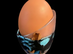 4 assorted handmade resin egg cups